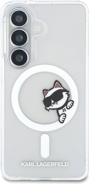 Чохол Karl Lagerfeld IML Peekaboo Choupette MagSafe для Samsung Galaxy S26 Transparent (KLHMS26S6HCPSCT) - зображення 3