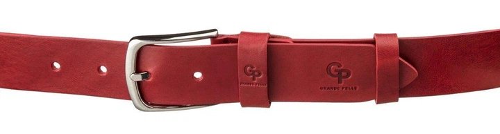 Ремень женский кожаный GRANDE PELLE 11262 Красный - изображение 4