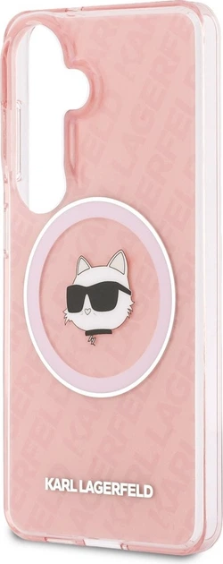 Чохол Karl Lagerfeld IML Repeated Choupette MagSafe для Samsung Galaxy S26 Plus Pink (KLHMS26MHMKBCHOP) - зображення 6