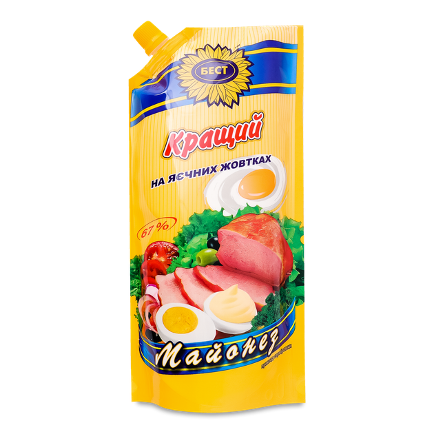 Майонез "Кращий" 67% 650г х 15 шт - изображение 2