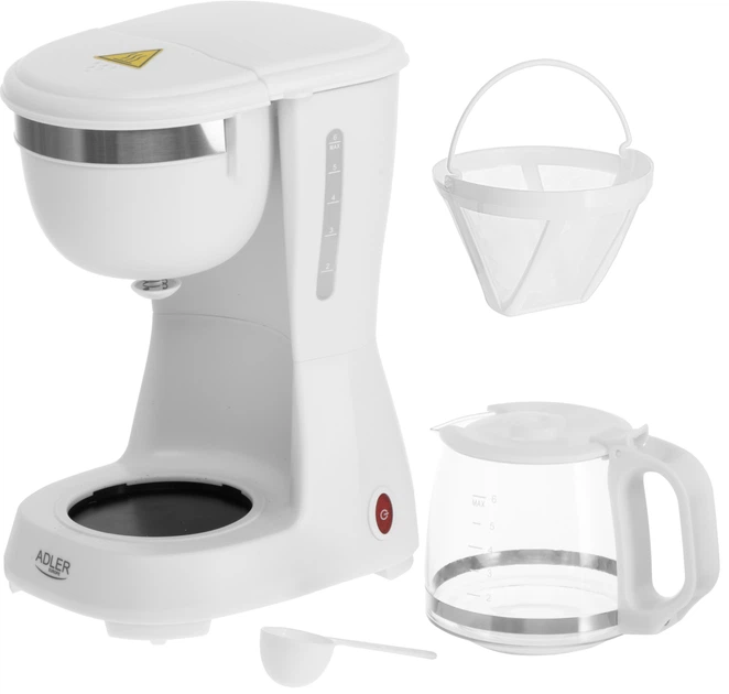 Ekspres do kawy przelewowy Adler AD 4381 Biały - obraz 5