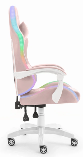 Геймерське крісло тканинне Hell's Chair HC-1000 Pink LED - изображение 3