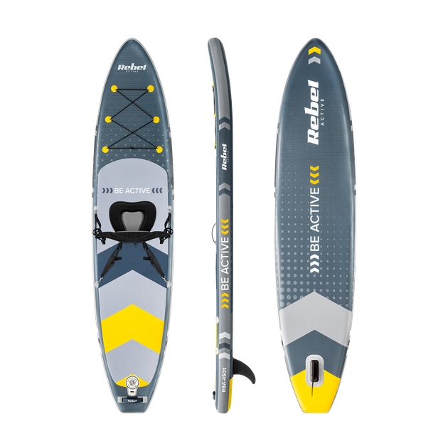 SUP-дошка REBEL ACTIVE RBA-4501 з сидінням Сірого кольору - изображение 2