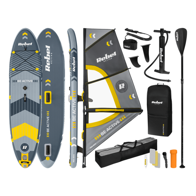 Надувна SUP-дошка Rebel ACTIVE RBA-4513 для віндсерфінгу, комплект 305 см - Фото 1 Надувна SUP-дошка Rebel ACTIVE RBA-4513 для віндсерфінгу, комплект 305 см - изображение 1