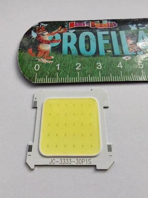 Светодиодная COB панель JC-3333-30P1S (5W 500 Lm 3V 33x33мм) Холодный белый — Мощная LED Матрица (186) - изображение 2