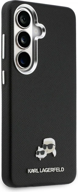 Чохол Karl Lagerfeld Saffiano KC Metal Logo MagSafe для Samsung Galaxy S26 Black (KLHMS26S6PFKCLK) - зображення 4