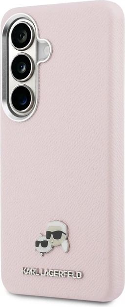 Чохол Karl Lagerfeld Saffiano KC Metal Logo MagSafe для Samsung Galaxy S26 Pink (KLHMS26S6PFKCLP) - зображення 2