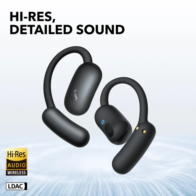 Беспроводные наушники Anker Soundcore AeroFit 2 Black, Hi-Res, LDAC, Bluetooth 5.4, 42H, IP55, Wireless Charge - изображение 2