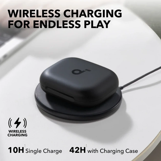 Беспроводные наушники Anker Soundcore AeroFit 2 Black, Hi-Res, LDAC, Bluetooth 5.4, 42H, IP55, Wireless Charge - изображение 10