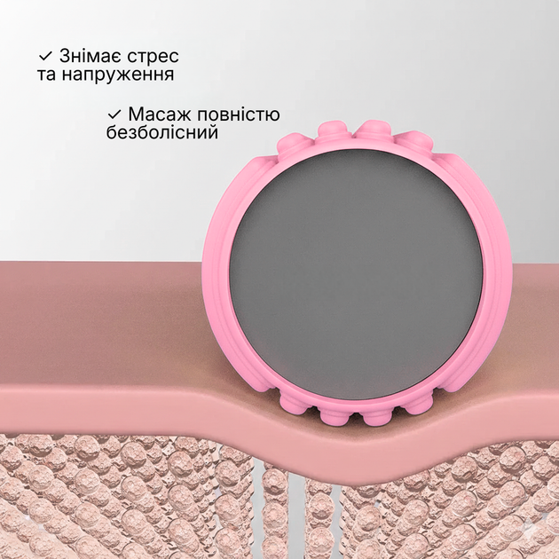 Массажный ролик WCG K3 Premium Foam Roller 42 см, розовый, 3D рельеф, EVA, до 200 кг - Фото 4 Массажный ролик WCG K3 Premium Foam Roller 42 см, розовый, 3D рельеф, EVA, до 200 кг - изображение 4