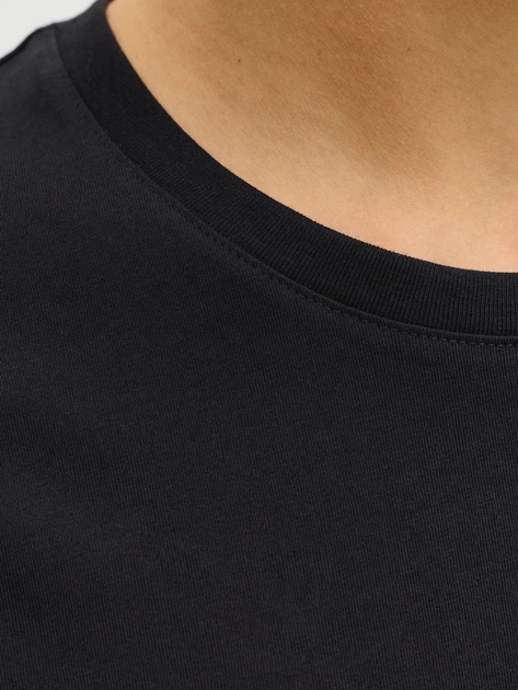 Футболка хлопковая длинная мужская Jack & Jones 12290417 M Black (5715830432239) - изображение 4