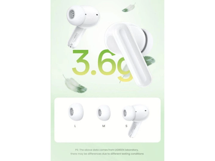 Навушники TWS UGREEN WS207 HiTune T3CWhite (45110) - Фото 4 Навушники TWS UGREEN WS207 HiTune T3CWhite (45110) - изображение 4