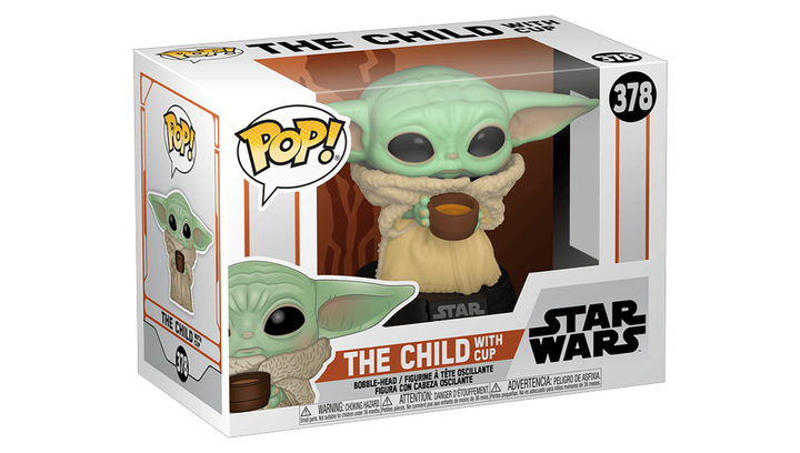 Фігурка FUNKO POP! The Child with Cup Grogu The Mandalorian Малюк Йода Грогу Мандалорець 83mm 378 49933 - зображення 2