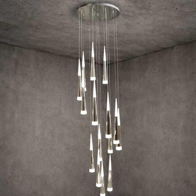 Светодиодная люстра хром каскад - Фото 2 Светодиодная люстра хром каскад - изображение 2
