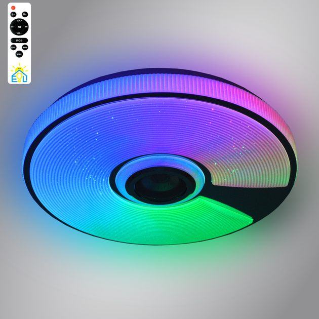 Управляемая МУЗЫЧНАЯ светодиодная люстра SONG RGB 60W R-SMART-380×70-WHITE/CHROME/SHINY-220-IP20 - Фото 1 Управляемая МУЗЫЧНАЯ светодиодная люстра SONG RGB 60W R-SMART-380×70-WHITE/CHROME/SHINY-220-IP20 - изображение 1