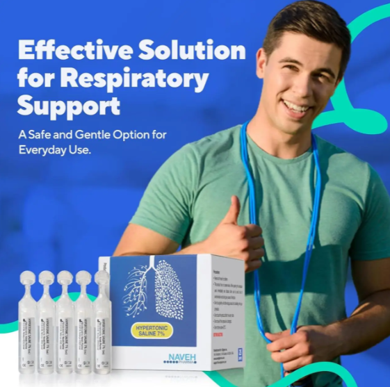 Naveh pharma Hypertonic Saline RSV 7% Гипертонический солевой раствор для гигиены дыхательных путей 25 шт. по 5 мл - изображение 2