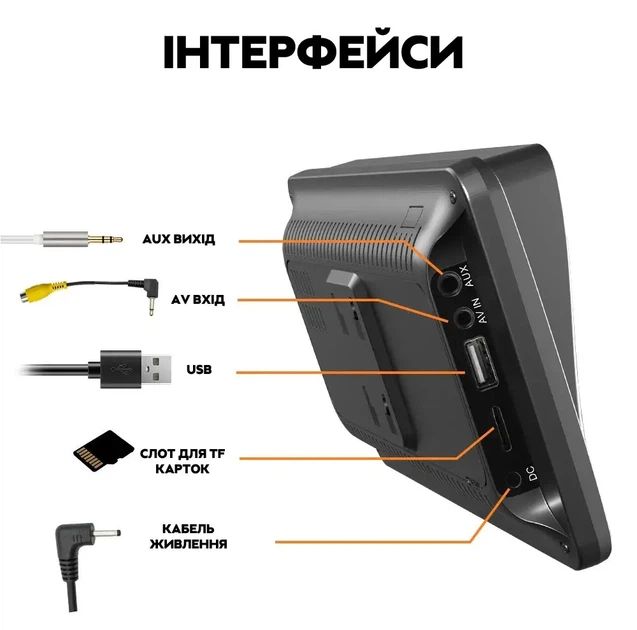 Универсальный сенсорный автомобильный монитор 7" CJ-PTC208 с CarPlay и Android Auto - изображение 6