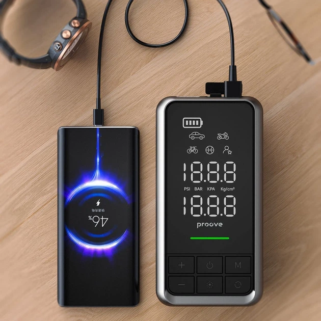 Пусковое Устройство 2 в 1 + Насос Proove Air Jump 10400mAh 1000A Gray - изображение 7