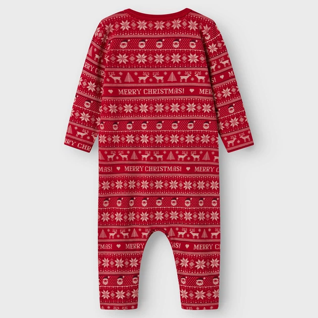 Комбінезон новорічний Name it Merry Christmas Red, колір червоний, розмір 56 (253.13234976.JRED) - Фото 2 Комбінезон новорічний Name it Merry Christmas Red, колір червоний, розмір 56 (253.13234976.JRED) - зображення 2