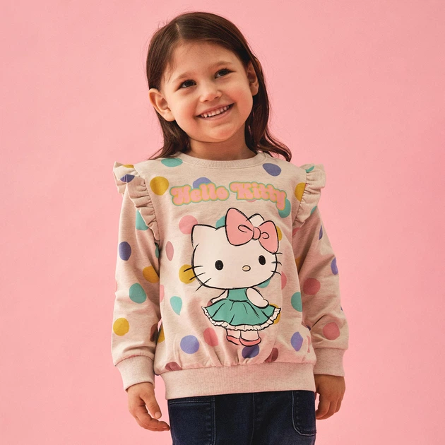 Свитшот Name it Hello Kitty, цвет бежевый, размер 98 (241.13225905.PMEL) - Фото 2 Свитшот Name it Hello Kitty, цвет бежевый, размер 98 (241.13225905.PMEL) - изображение 2