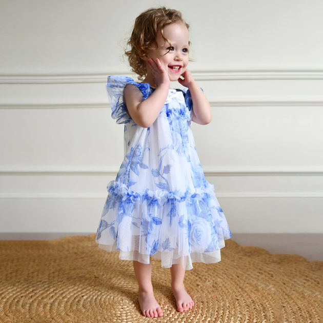 Платье Angel`s Face Rosebud Blue Flower Snowdrop, цвет голубой, размер 80 (241.ROSEBUD.SNOWD) - изображение 4