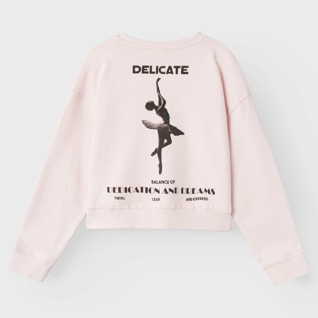Свитшот Name it Bergitte Pink, цвет розовый, размер 116 (243.13232443.FBLO) - изображение 2