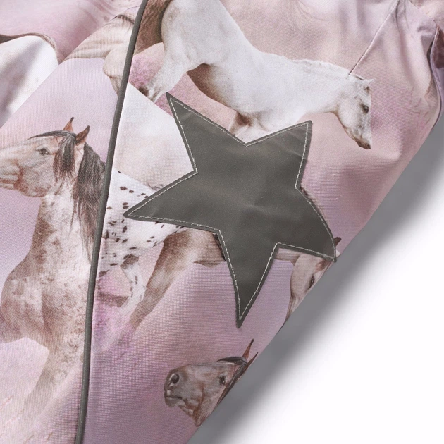 Зимняя термокуртка Molo Hopla Fur Dreamy Horses, цвет розовый, размер 92 (5W24M318.9109) - изображение 9