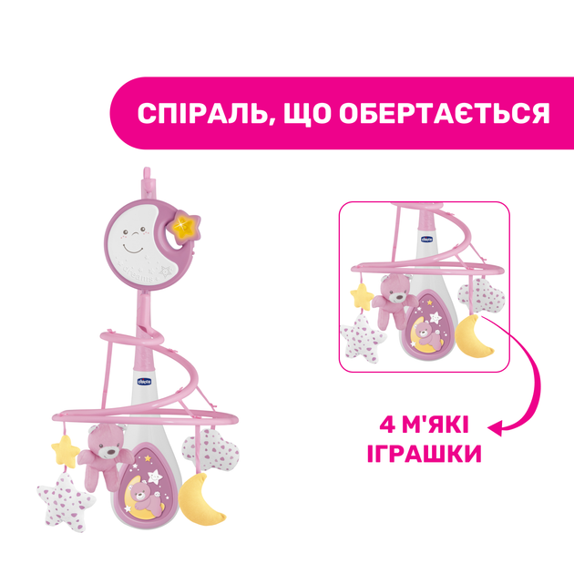 Мобиль на кроватку Chicco "Next2Dreams", Розовый - изображение 6