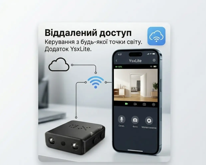 Мини-камера XD Mini Full HD 1080P с ночным видением и датчиком движения Wi-Fi - изображение 4