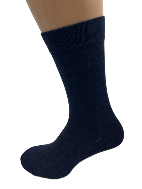 Набір чоловічих бавовняних шкарпеток Cool Socks Cotton Classic Navy, темно-сині високі (10 пар) розмір 43-46 - изображение 2