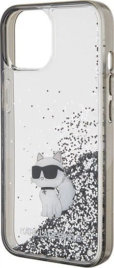 Панель Karl Lagerfeld Liquid Glitter Choupette для Apple iPhone 15 Transparent (3666339164195) - зображення 5