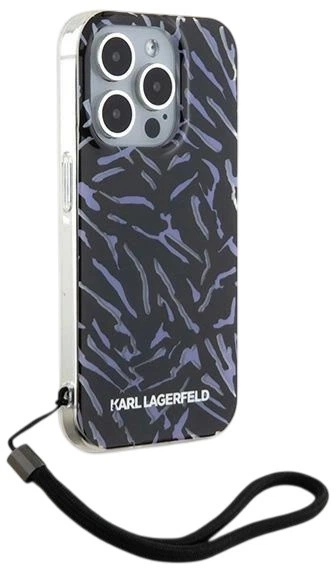 Etui Karl Lagerfeld Zebra With Cord do Apple iPhone 15 Pro Purple (3666339287436) - obraz 3