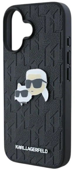 Панель Karl Lagerfeld Monogram Karl & Choupette Head Pin для Apple iPhone 16 Black (3666339329365) - зображення 5