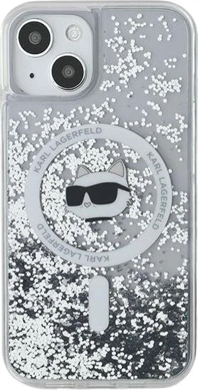 Панель Karl Lagerfeld Liquid Glitter Choupette Head Magsafe для Apple iPhone 14 / 15 / 13 Transparent (3666339285722) - зображення 3