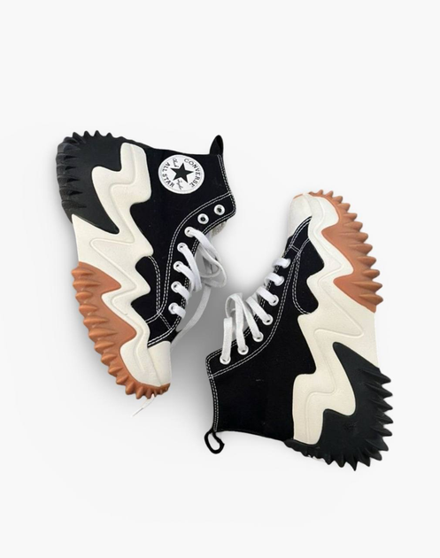 Женские кеды высокие с вышивкой Converse Motion Platform черные 36 - изображение 7