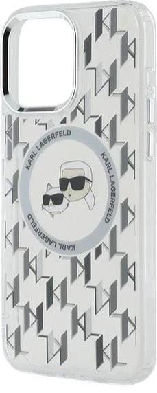 Панель Karl Lagerfeld IML Monogram Karl & Choupette Head MagSafe для Apple iPhone 15 Pro Transparent (3666339285326) - зображення 5