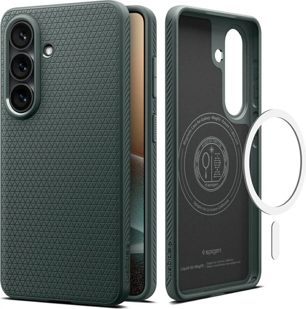 Etui plecki Spigen Liquid Air Mag MagSafe Case do Samsung Galaxy S26 Plus Abyss Green (ACS10706) - obraz 2