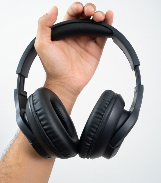 Бездротові накладні навушники BH1 Bluetooth, повнорозмірні складні басові з мікрофоном Black - Фото 6 Бездротові накладні навушники BH1 Bluetooth, повнорозмірні складні басові з мікрофоном Black - зображення 6