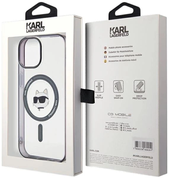 Панель Karl Lagerfeld IML Choupette's Head MagSafe для Apple iPhone 15 Transparent (3666339162030) - зображення 8