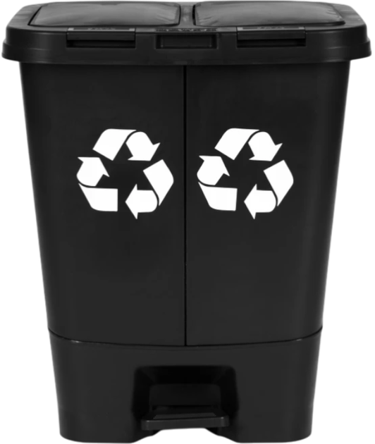 Kosz na śmieci na odpady mieszane ModernHome by Multistore MO-40C-1-K - obraz 2