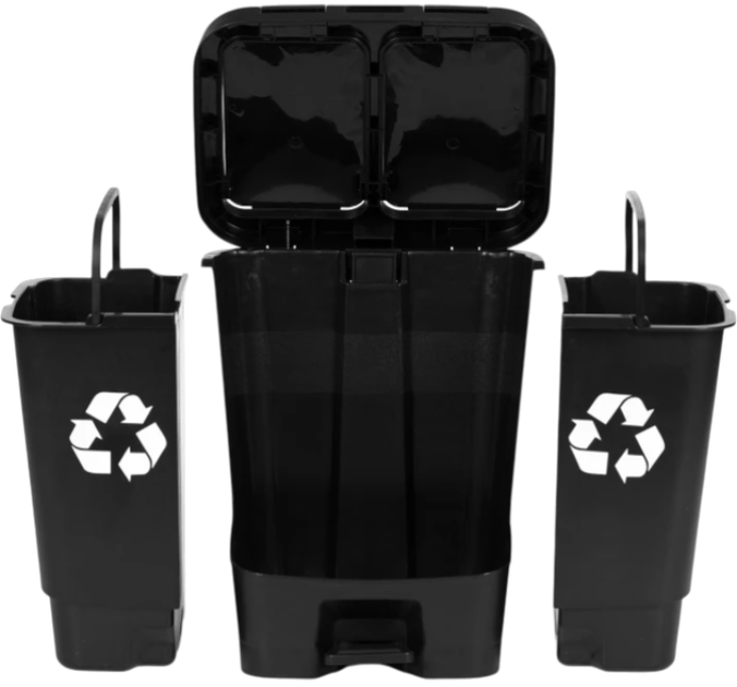 Kosz na śmieci na odpady mieszane ModernHome by Multistore MO-40C-1-K - obraz 6