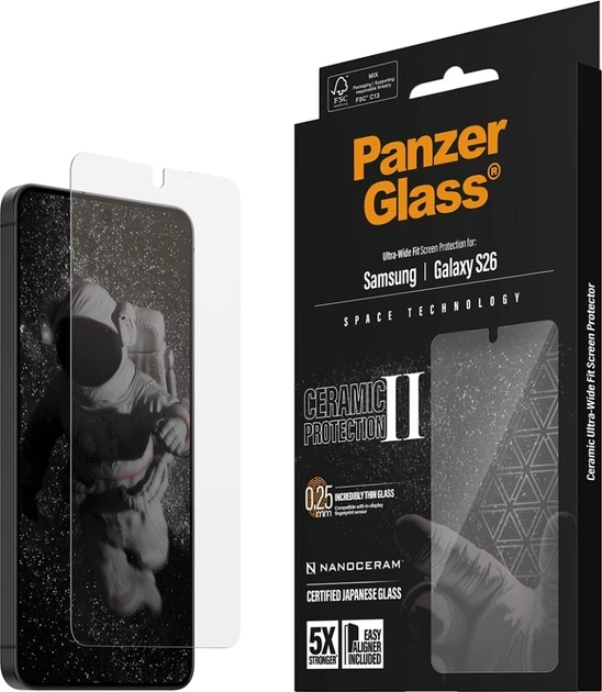 Szkło ceramiczne Panzer Glass Ultra-Wide Fit EasyAligner do Samsung Galaxy S26 (PG19519) - obraz 5