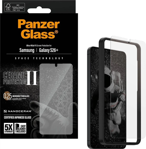 Szkło ceramiczne Panzer Glass Ultra-Wide Fit EasyAligner do Samsung Galaxy S26 Plus (PG96236) - obraz 4