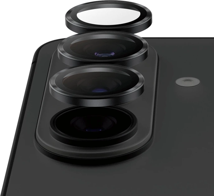 Szklo hartowane na obiektyw Panzer Glass Hoops Ceramic II Lens Protector do Samsung Galaxy S26 / S26+ Black (PG10851) - obraz 2