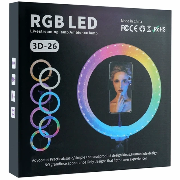 Лампа RGB Crystal 3D диффузор 26 см прозрачный для фото и видео контента с USB управлением - изображение 2