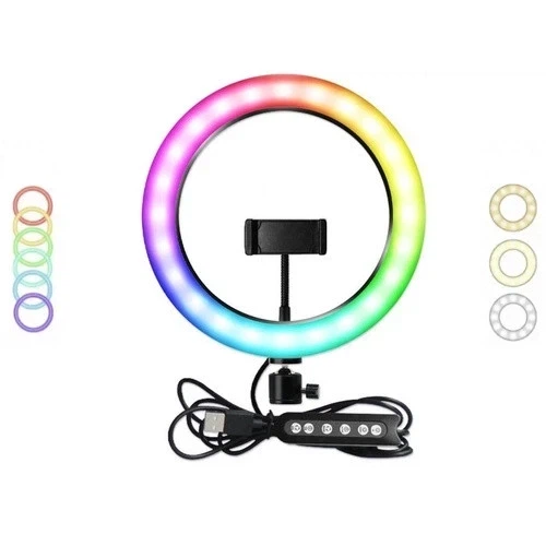 Лампа RGB 33 см USB пластик для фото и видео съемки MJ33 черная - изображение 7