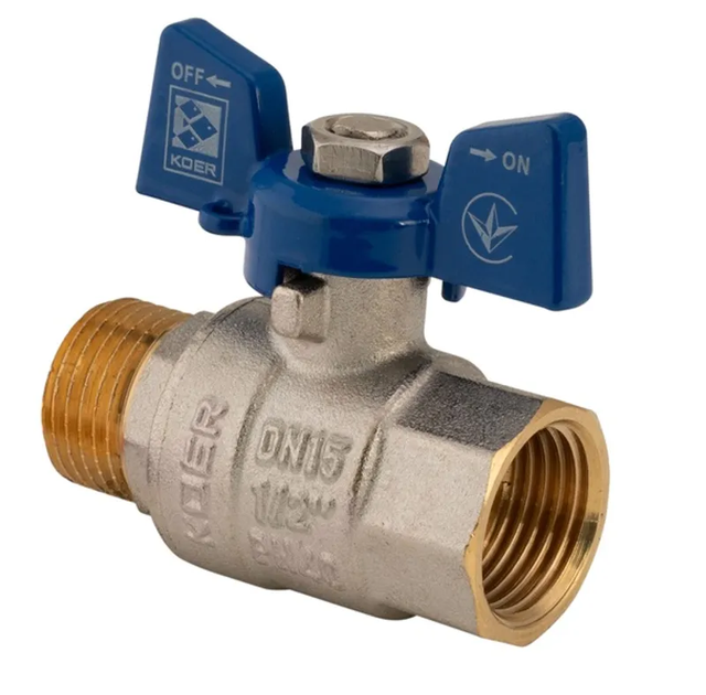 Кран шаровый KOER 1/2" ГШБ (KR.218.B) синий (KR2722) - изображение 6