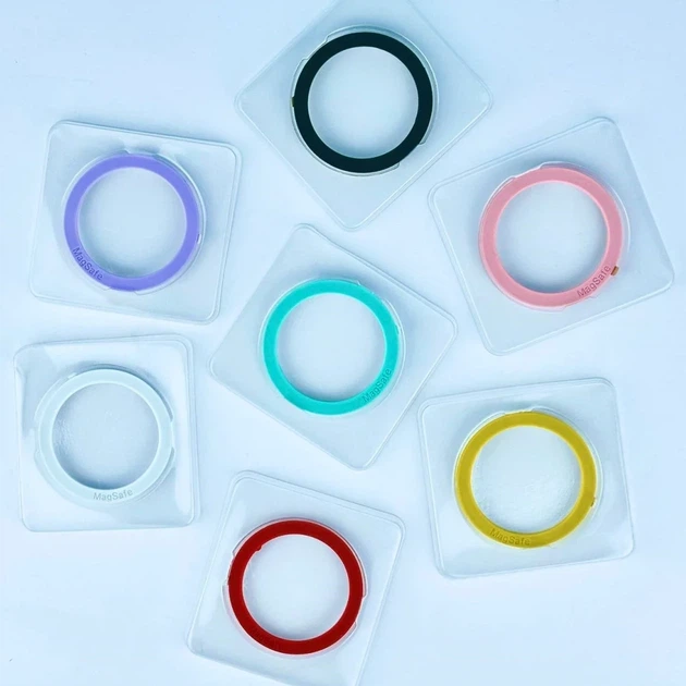 Кольцо Silicone MagSafe 0.6мм голубое для смартфонов с магнитным креплением - изображение 4