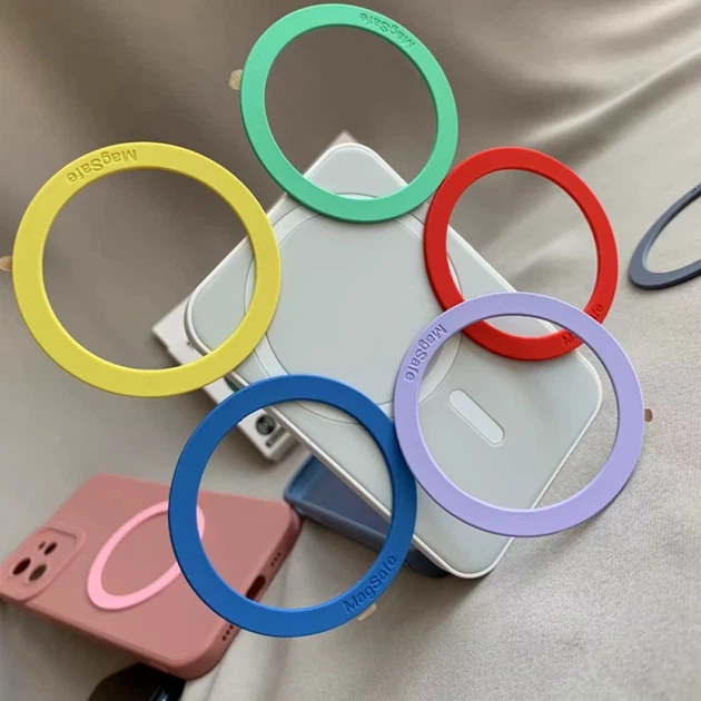 Кольцо Silicone MagSafe 0.6мм голубое для смартфонов с магнитным креплением - изображение 6