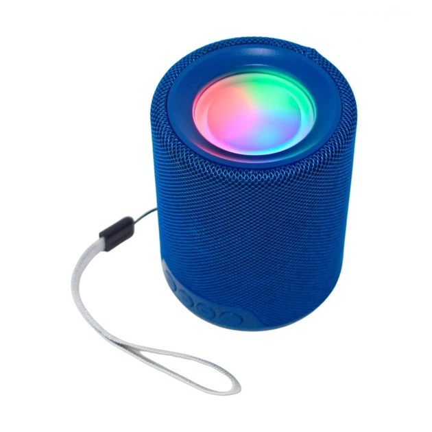 Портативна колонка Hoco HC30 потужність 5W Bluetooth 5.4 USB Type-C RGB підсвічування з FM приймачем синій - зображення 4